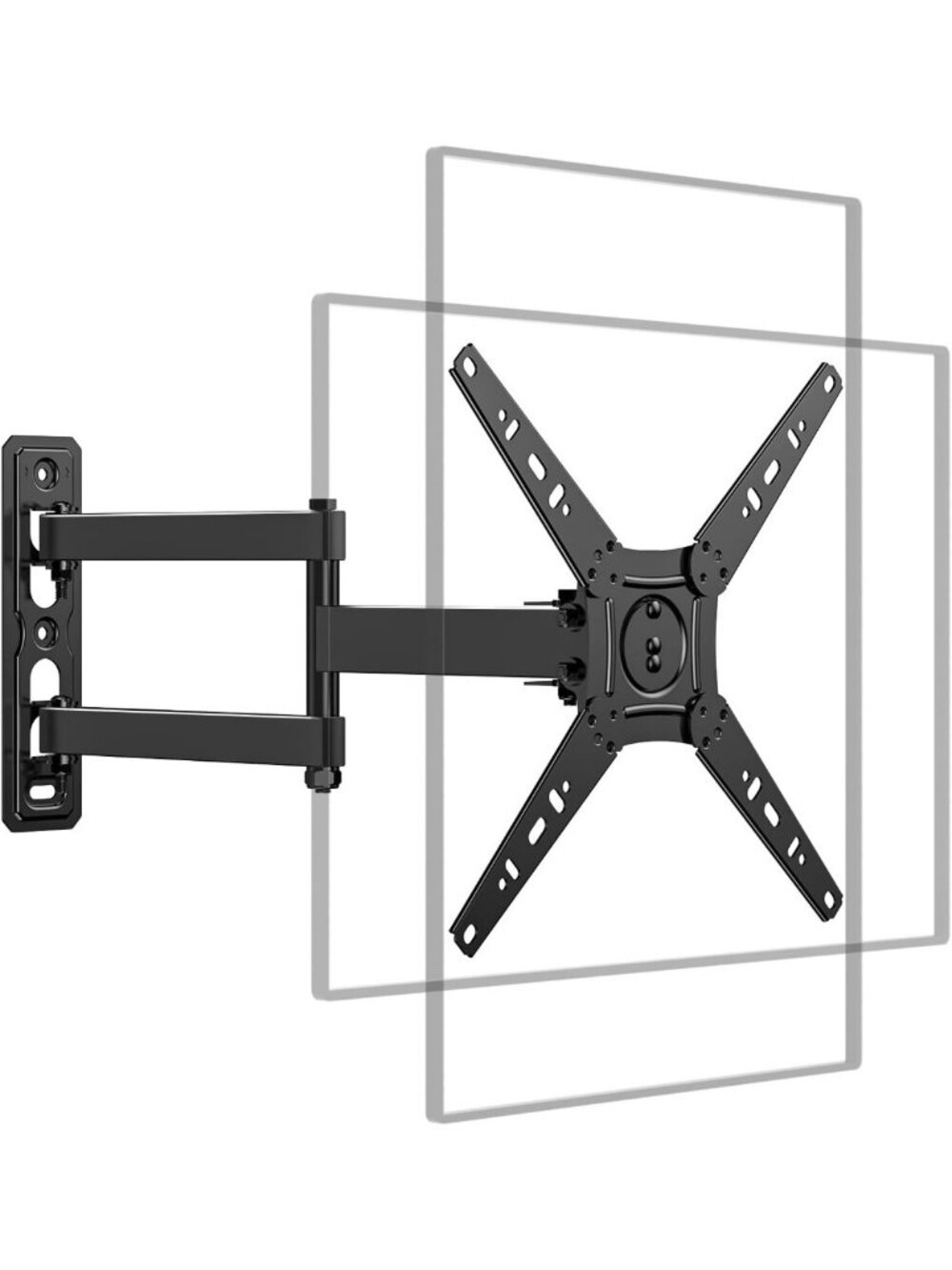 Full Motion Corner TV Wall Mount for 17-50 inch TVs - Adjustable & Space-Saving